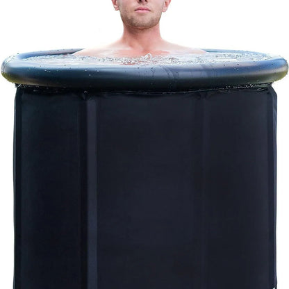 Ice Bath Tub Cold Water Therapy Plunge Tub for Athletes Portable Outdoor Ice Barrel Plunge Pool Inflatable Folding Bathtub