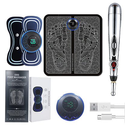 Intelligent Massage Tool Massage Foot Pad Cervical Neck Massage Patch Massage Pen Full Body Massage Set
