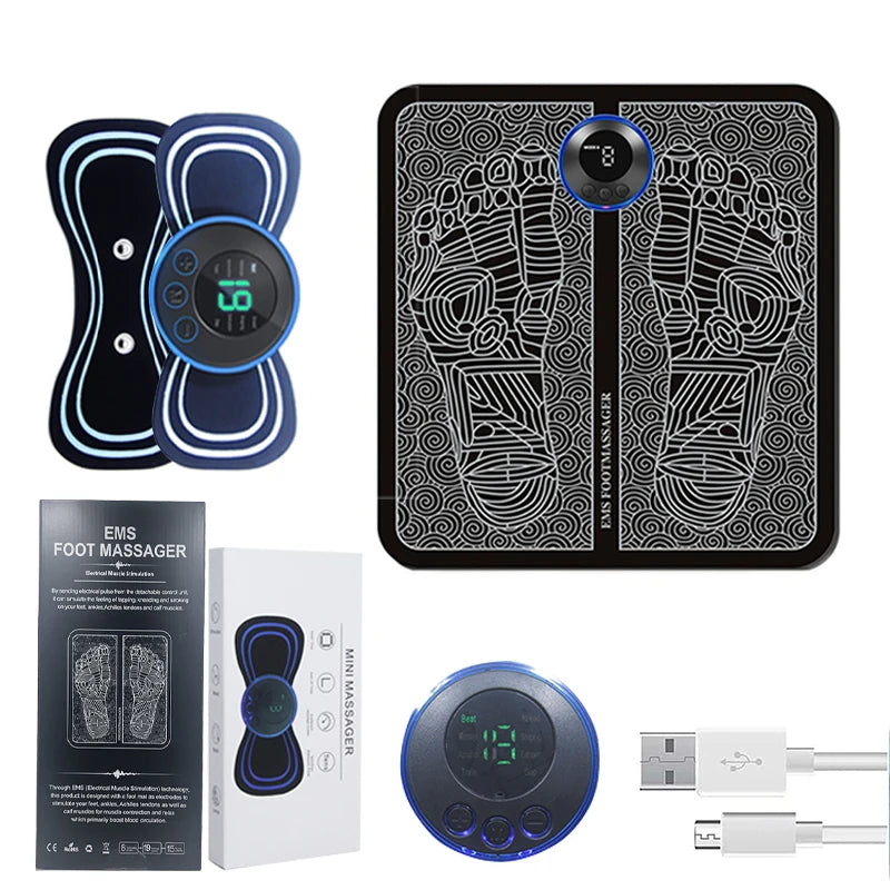 Intelligent Massage Tool Massage Foot Pad Cervical Neck Massage Patch Massage Pen Full Body Massage Set