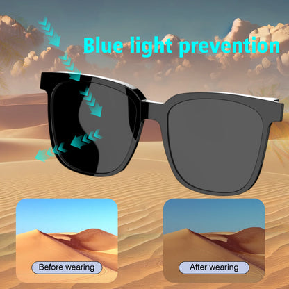 Wireless smart glasses with music playback and wireless calling functions, compatible with Android and iOS