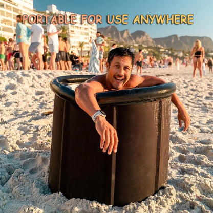 Ice Bath Tub Cold Water Therapy Plunge Tub for Athletes Portable Outdoor Ice Barrel Plunge Pool Inflatable Folding Bathtub